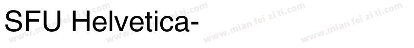 SFU Helvetica字体转换